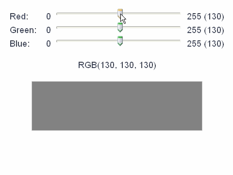 Изменение фонового цвета DIV блока с помощью ползунков (трекбаров) input type=’range’